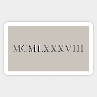 Roman Numeral 1988 Magnet